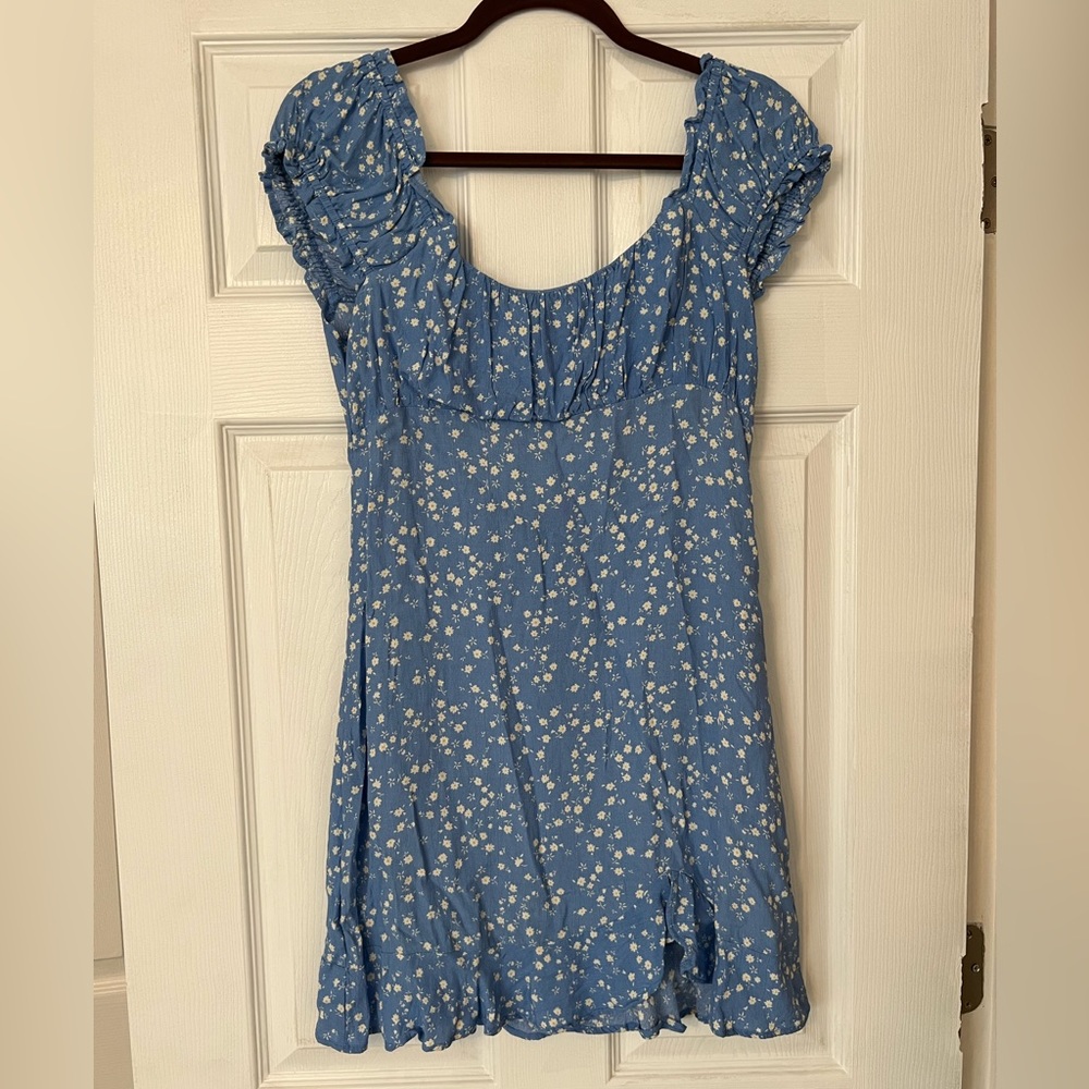Blue and White Dress